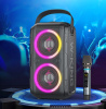Bluetooth колонка W-KING T9 + радиомикрофон,пульт (10000 mAh, 80W)