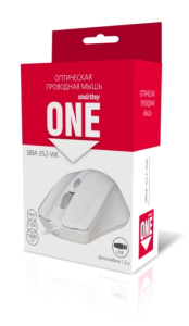 Мышь проводная Smartbuy ONE 352, белая  Мышь проводная Smartbuy ONE 352, белая